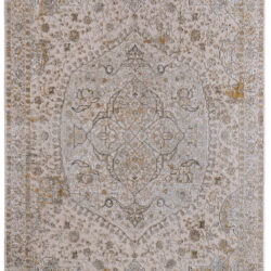 Feizy Cadiz Traditional Medallion 39T0F Ivory/Gray/Gold Area Rug