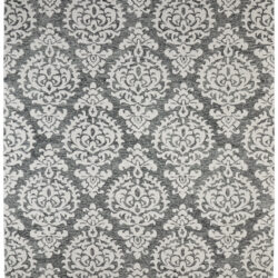 Feizy Belfort Traditional Floral & Botanical 8A26F Gray/Ivory/Black Area Rug