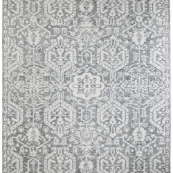 Feizy Belfort Traditional Geometric 8A27F Gray/White Area Rug