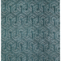Feizy Colton Modern Geometric 8A57F Blue Area Rug