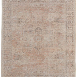 Feizy Caldwell Transitional Medallion 8977F Orange/Tan/Ivory Area Rug