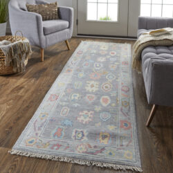 Alternative view of Feizy Karina Traditional Persian 6792F Blue/Gray/Red Area Rug
