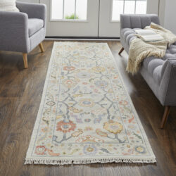 Alternative view of Feizy Karina Traditional Persian 6793F Gray/Yellow/Red Area Rug