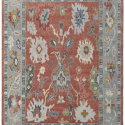 Feizy Karina Transitional Floral & Botanical 69G4F Red/Gray/Ivory Area Rug