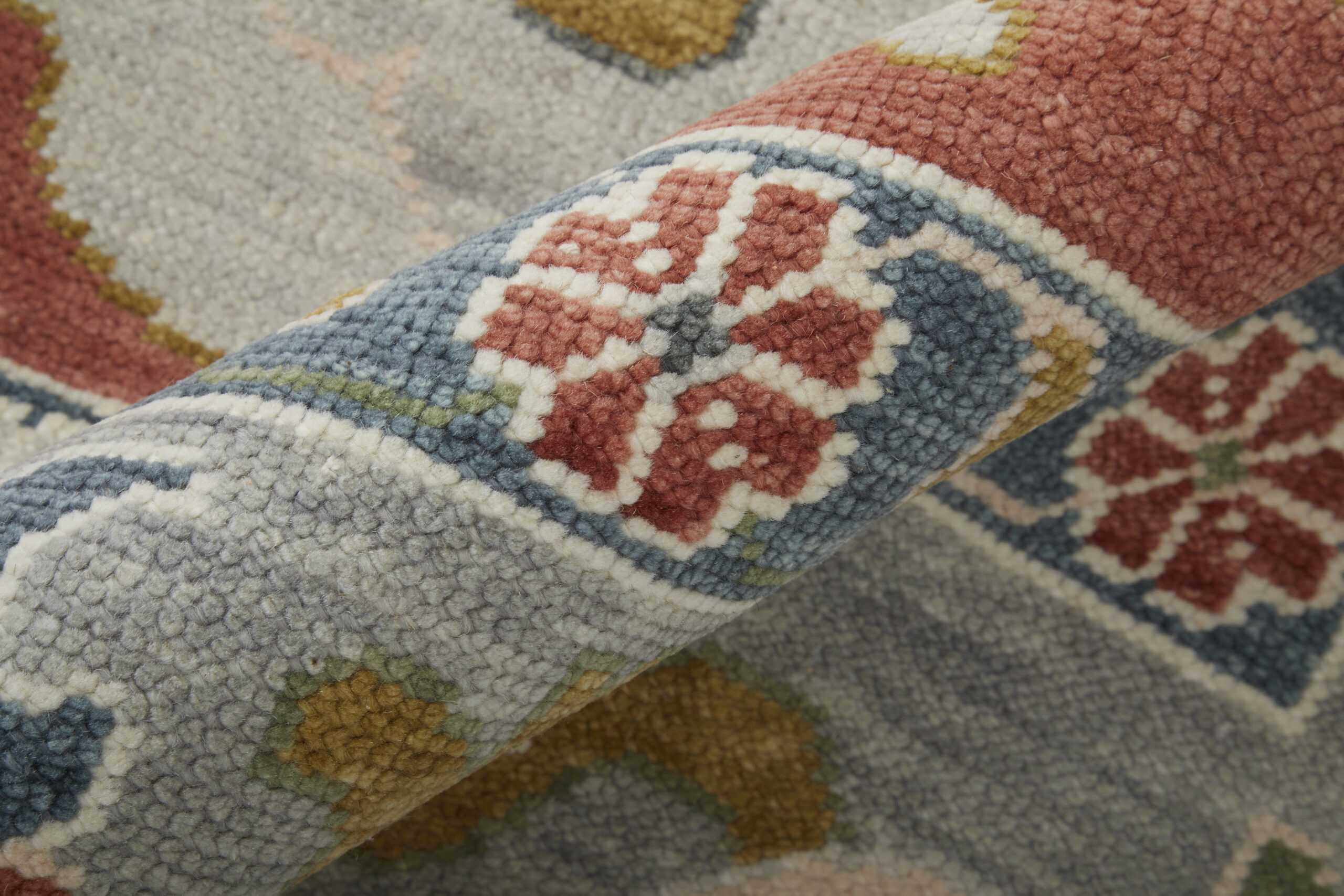 Feizy Karina Transitional Floral & Botanical 69G4F Red/Gray/Ivory Area Rug - Image 3