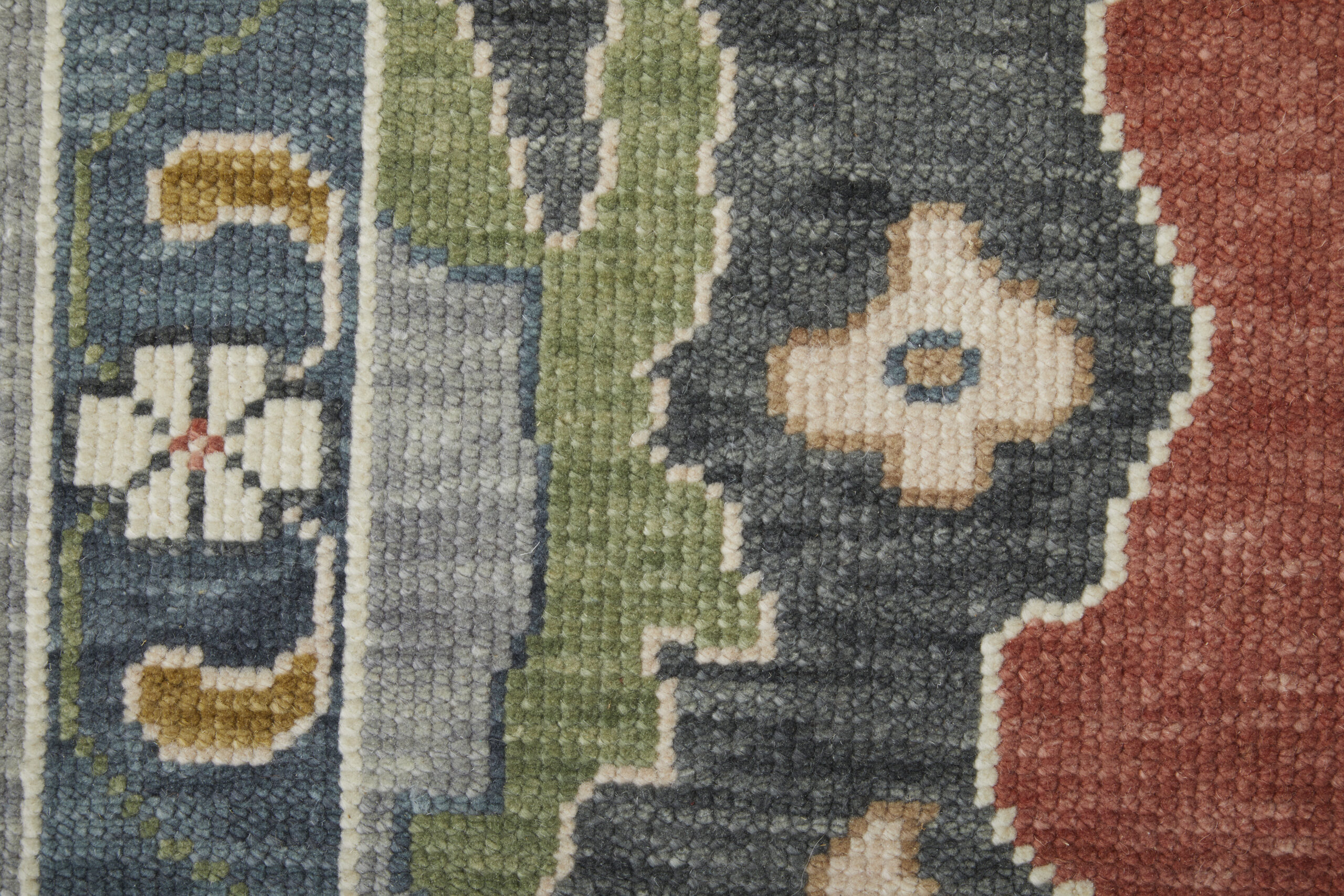 Feizy Karina Transitional Floral & Botanical 69G4F Red/Gray/Ivory Area Rug - Image 4