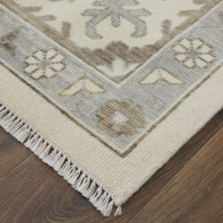 Alternative view of Feizy Karina Transitional Floral & Botanical 69G5F Ivory/Gray/Brown Area Rug