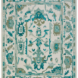 Feizy Karina Transitional Floral & Botanical 69G7F Green/Ivory Area Rug