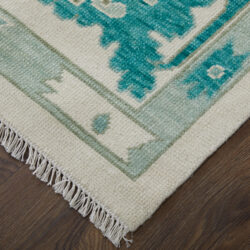Alternative view of Feizy Karina Transitional Floral & Botanical 69G7F Green/Ivory Area Rug