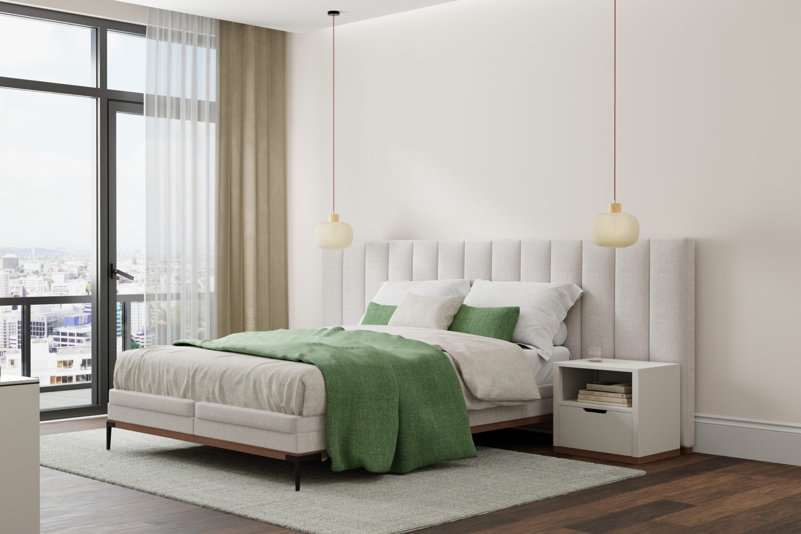Feizy Abbott Modern Solid 8A24F Green Area Rug - Image 7