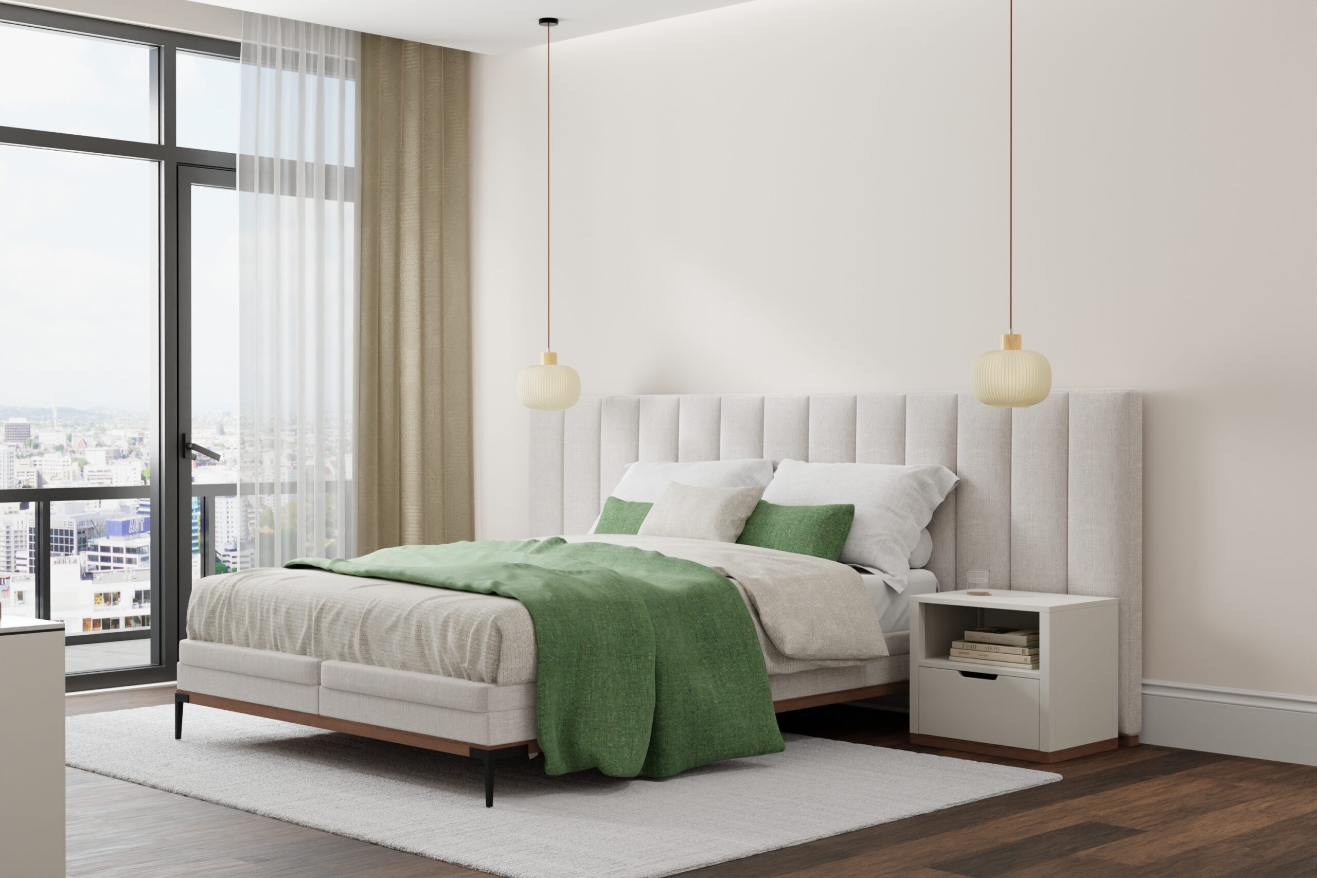Feizy Abbott Modern Solid 8A24F White Area Rug - Image 7