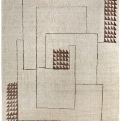 Feizy Agape Modern Abstract 69H7F Ivory/Brown Area Rug