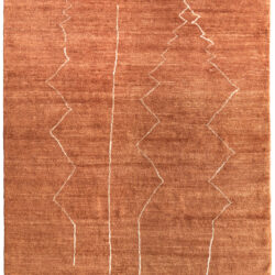 Feizy Agape Modern Abstract 69H8F Orange/White Area Rug