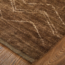 Alternative view of Feizy Agape Modern Abstract 69HAF Brown/Ivory Area Rug