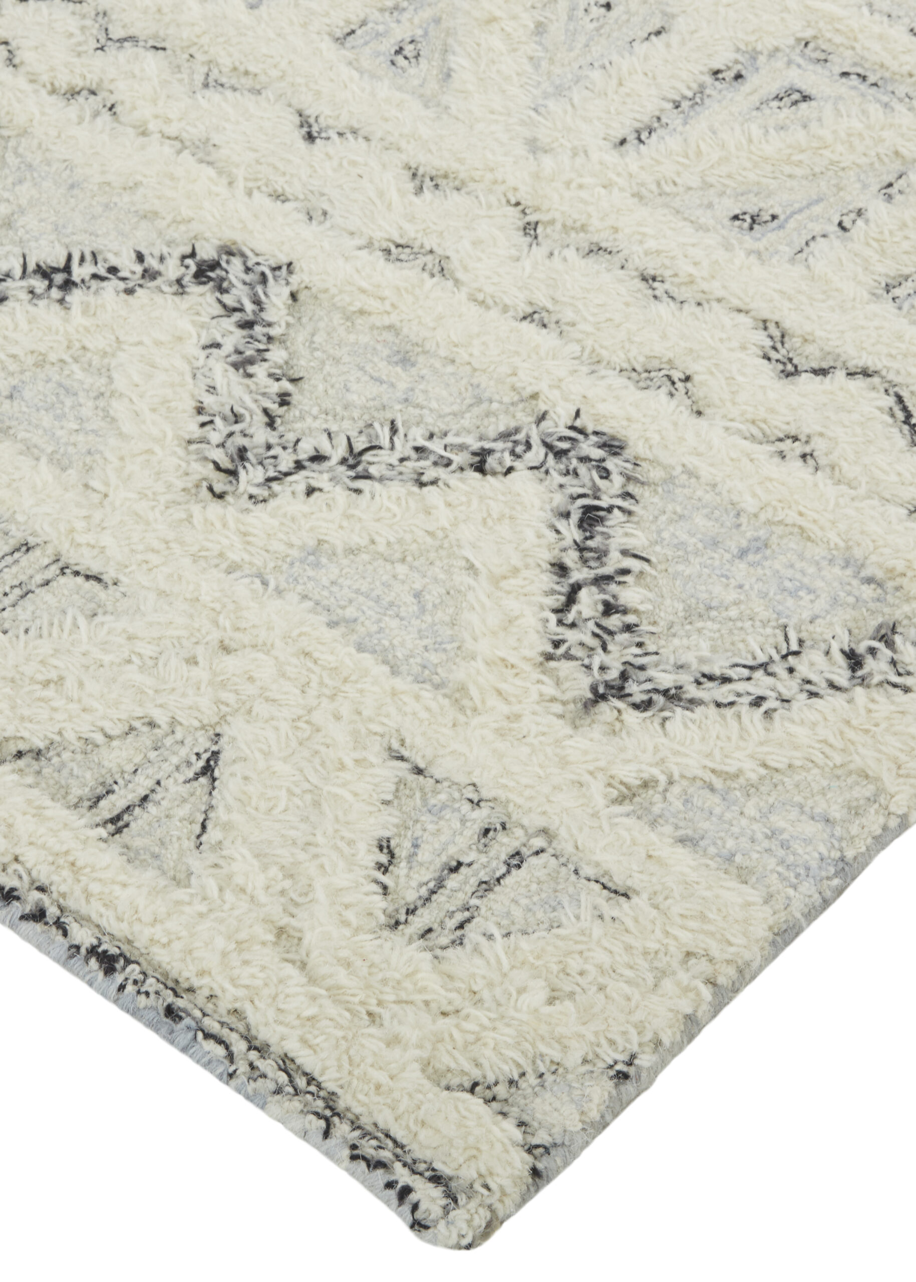Feizy Anica Transitional Geometric 8007F Ivory/Black Area Rug - Image 3