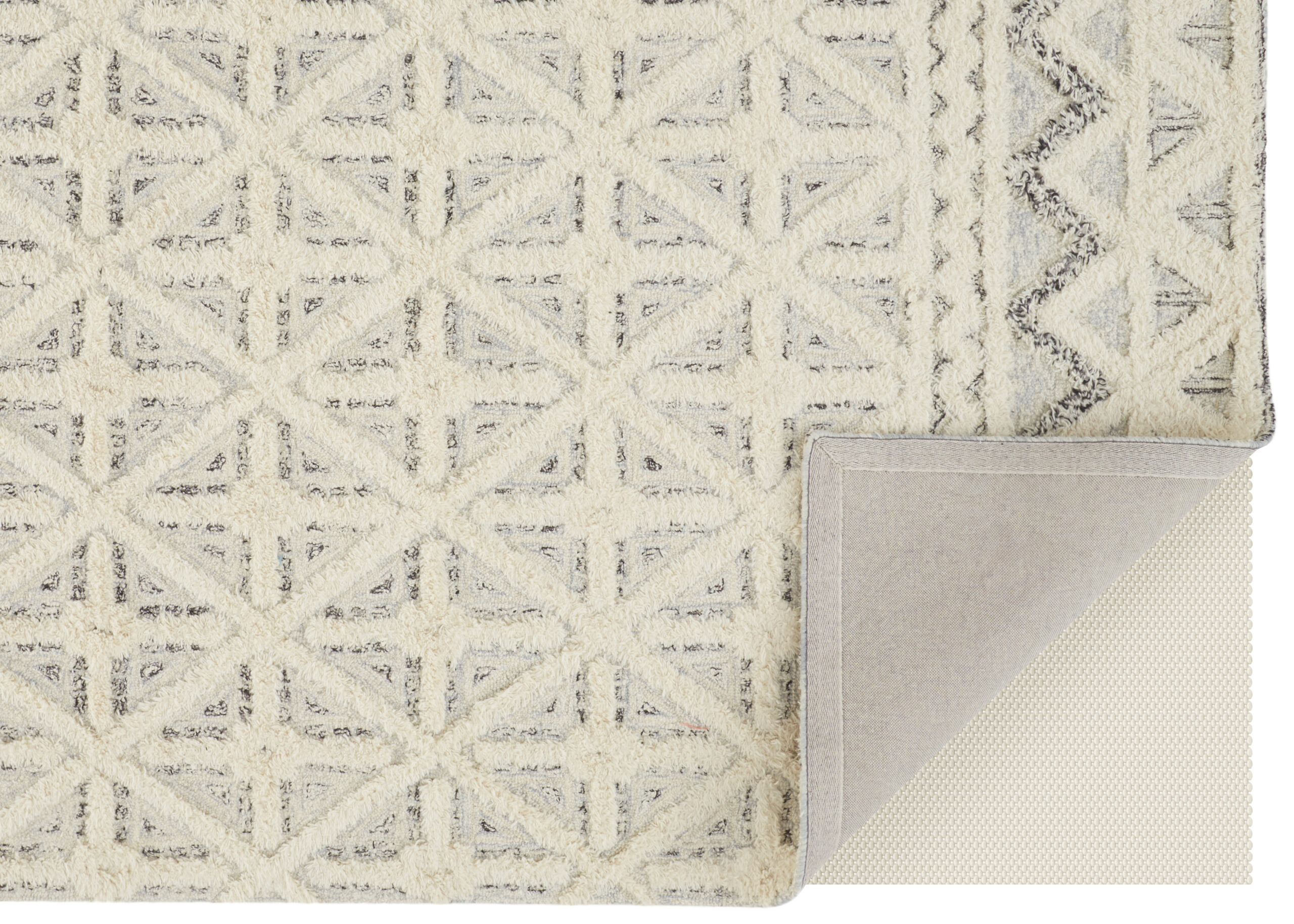 Feizy Anica Transitional Geometric 8007F Ivory/Black Area Rug - Image 5