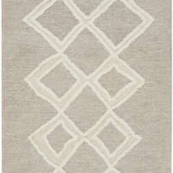 Feizy Anica Transitional Geometric 8009F Gray/Ivory Area Rug