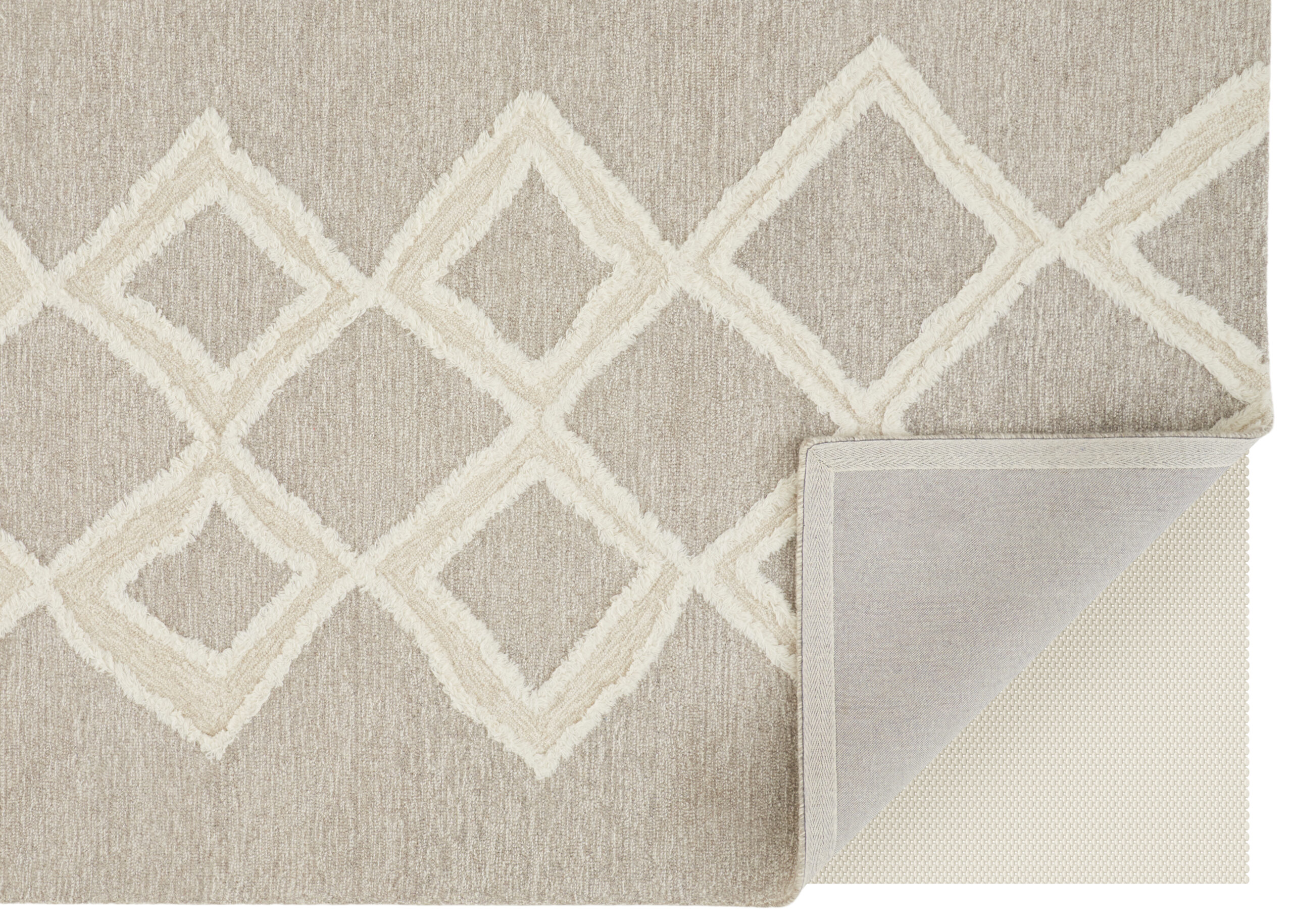 Feizy Anica Transitional Geometric 8009F Gray/Ivory Area Rug - Image 6