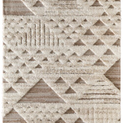 Feizy Anica Modern Geometric 8A97F Ivory/Taupe/Gray Area Rug