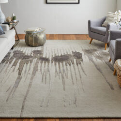 Alternative view of Feizy Anya Transitional Abstract 8882F Ivory/Brown/Taupe Area Rug