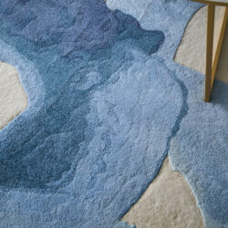 Alternative view of Feizy Anya Transitional Abstract 8887F Blue/Ivory Area Rug
