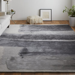 Alternative view of Feizy Anya Transitional Abstract 8921F Gray/Blue/Ivory Area Rug