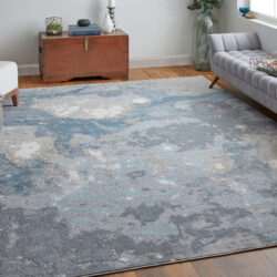 Alternative view of Feizy Astra Transitional Abstract 39L3F Blue/Gray Area Rug