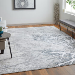 Alternative view of Feizy Astra Transitional Abstract 39L5F Gray/Silver/Ivory Area Rug