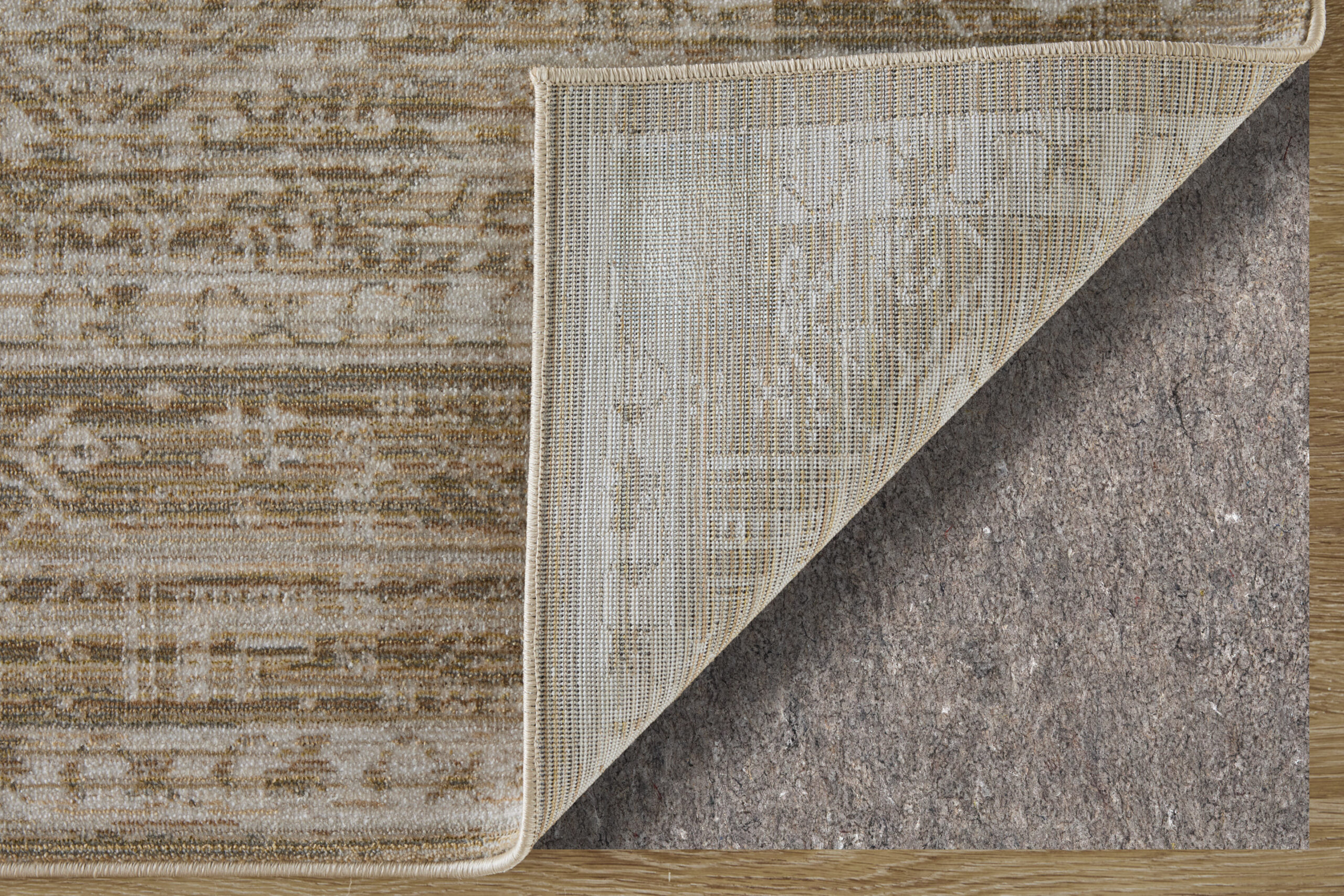 Feizy Augustine Traditional Medallion 39TUF Tan/Ivory Area Rug - Image 7