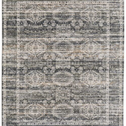 Feizy Augustine Traditional Medallion 39TUF Black/Ivory/Green Area Rug