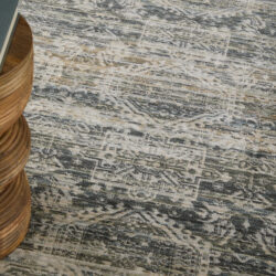 Alternative view of Feizy Augustine Traditional Medallion 39TUF Black/Ivory/Green Area Rug