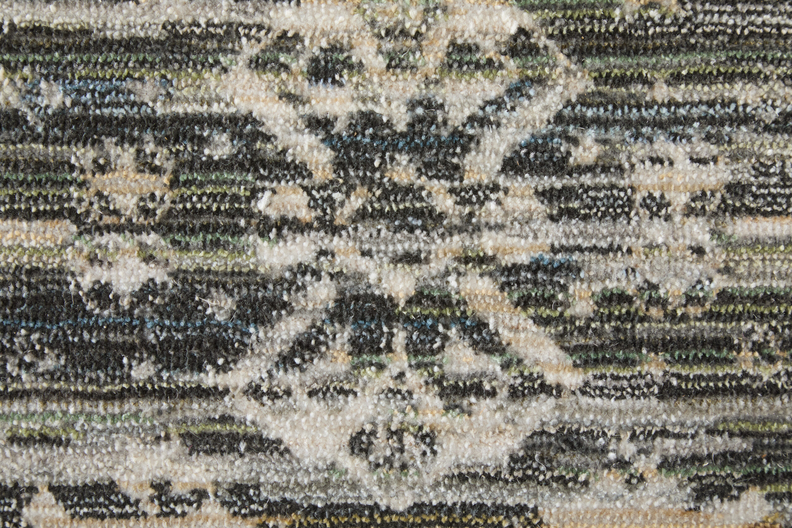 Feizy Augustine Traditional Medallion 39TUF Black/Ivory/Green Area Rug - Image 5