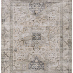 Feizy Augustine Traditional Medallion 39TVF Tan/Green/Ivory Area Rug
