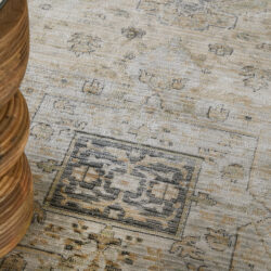Alternative view of Feizy Augustine Traditional Medallion 39TVF Tan/Green/Ivory Area Rug