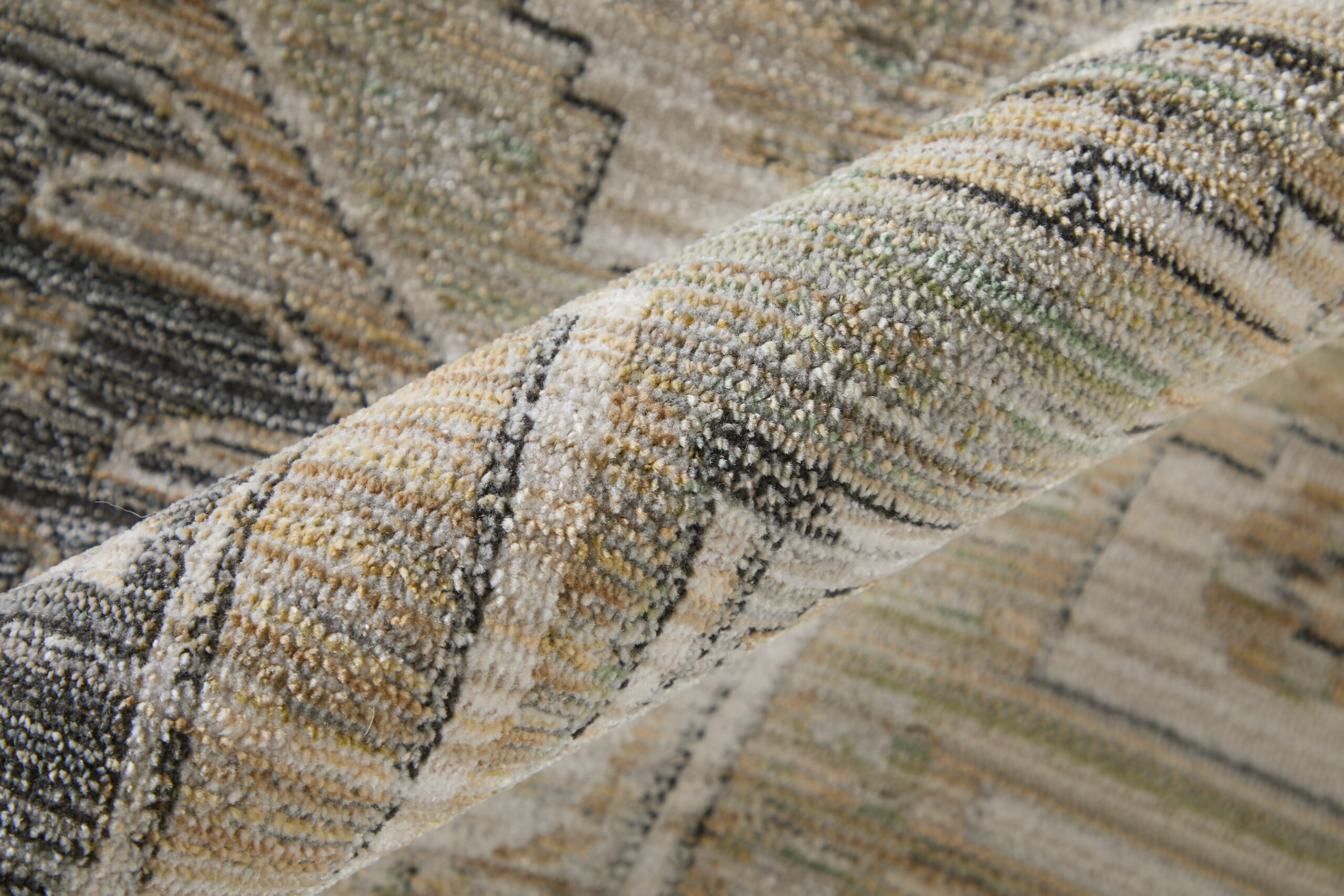 Feizy Augustine Traditional Medallion 39TVF Tan/Green/Ivory Area Rug - Image 4