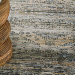 Alternative view of Feizy Augustine Traditional Medallion 39TWF Green/Ivory/Black Area Rug
