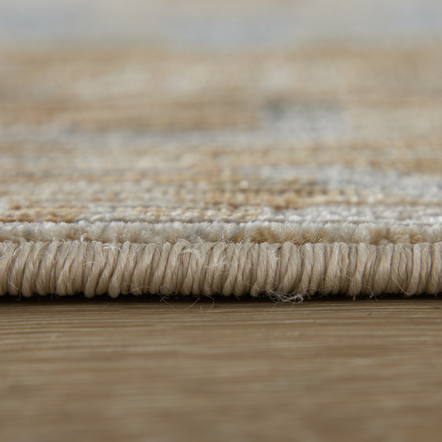 Feizy Augustine Traditional Floral & Botanical 39TXF Tan/Blue/Ivory Area Rug - Image 6