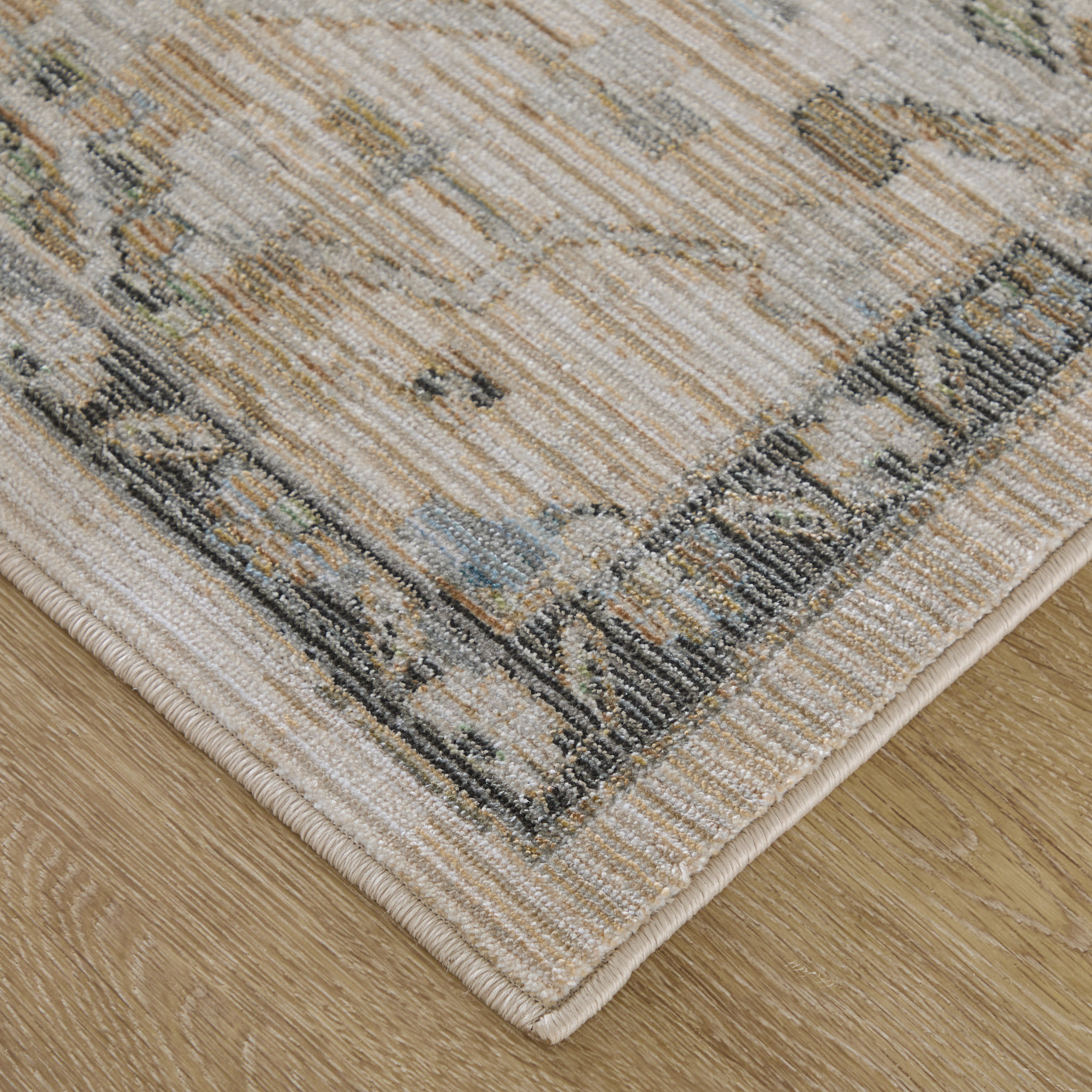 Feizy Augustine Traditional Floral & Botanical 39TYF Ivory/Tan/Blue Area Rug - Image 3