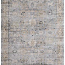 Feizy Augustine Traditional Bordered 39TZF Blue/Ivory/Tan Area Rug