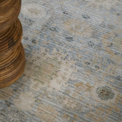 Alternative view of Feizy Augustine Traditional Bordered 39TZF Blue/Ivory/Tan Area Rug