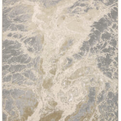 Feizy Aura Modern Abstract 3563F Ivory/Silver/Gold Area Rug