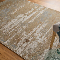 Alternative view of Feizy Aura Modern Abstract 3567F Ivory/Gold/Gray Area Rug