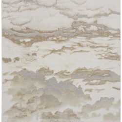 Feizy Aura Modern Abstract 3727F Ivory/Tan/Gray Area Rug