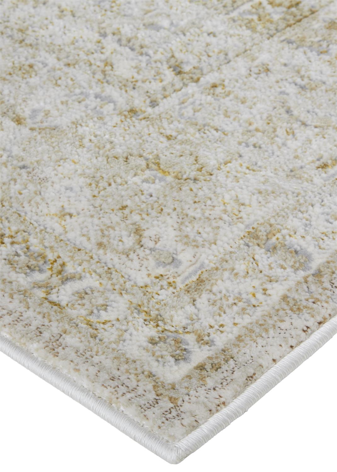 Feizy Aura Modern Oriental 3734F Ivory/Gold Area Rug - Image 3