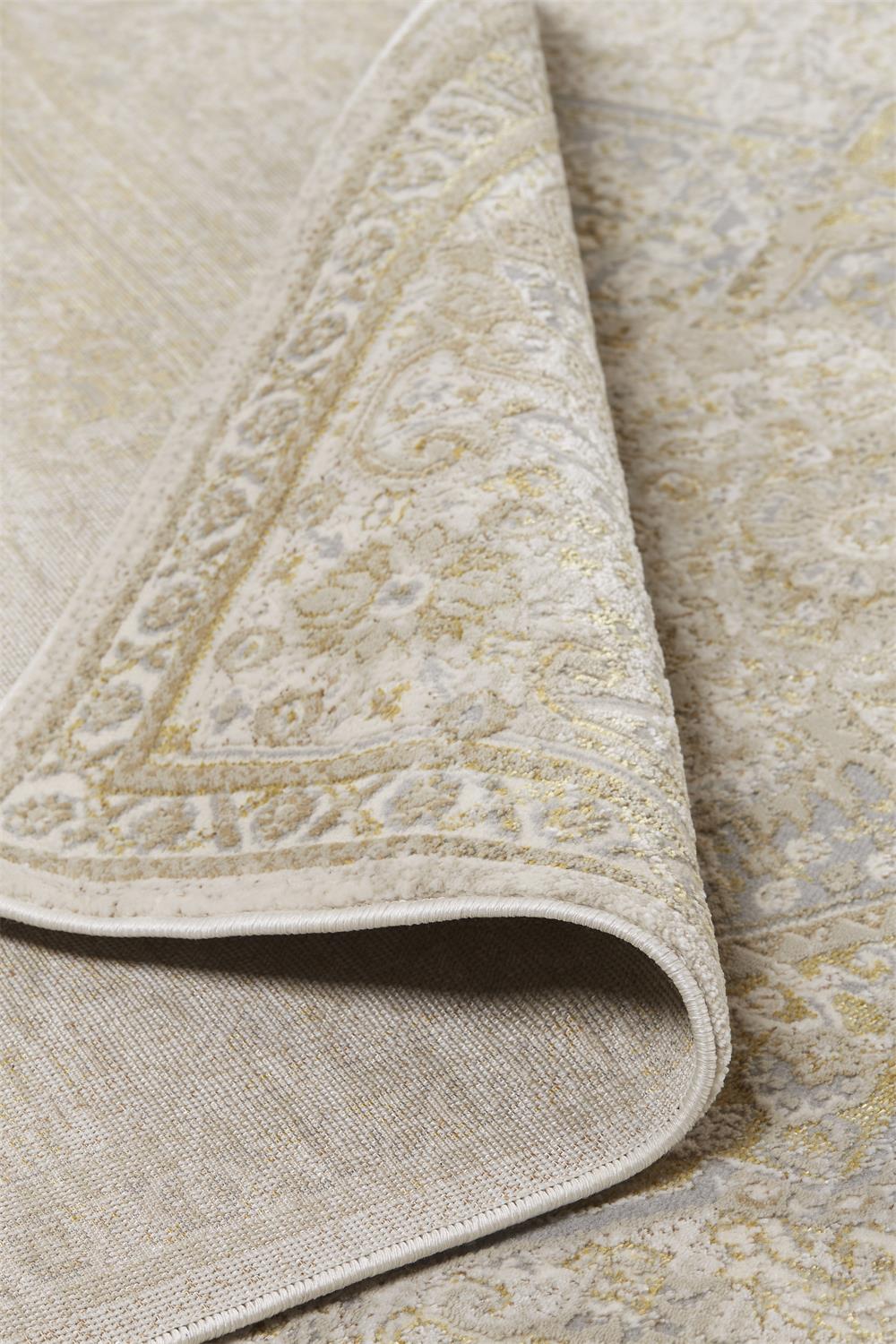 Feizy Aura Modern Oriental 3734F Ivory/Gold Area Rug - Image 7