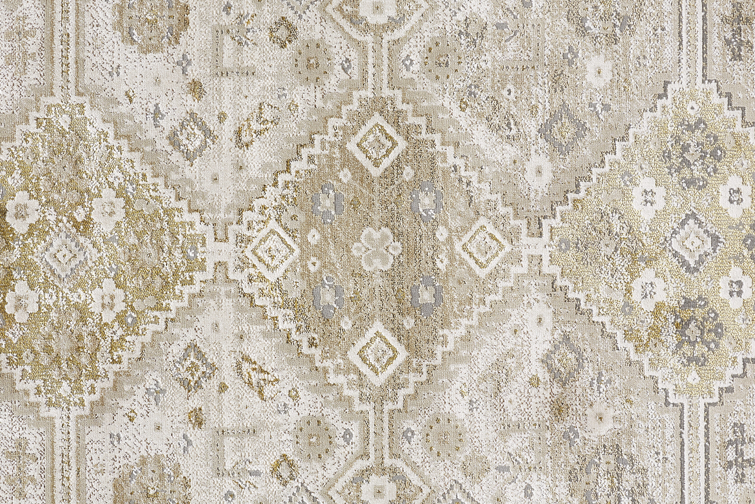 Feizy Aura Modern Persian 3738F Gold/Ivory Area Rug - Image 4