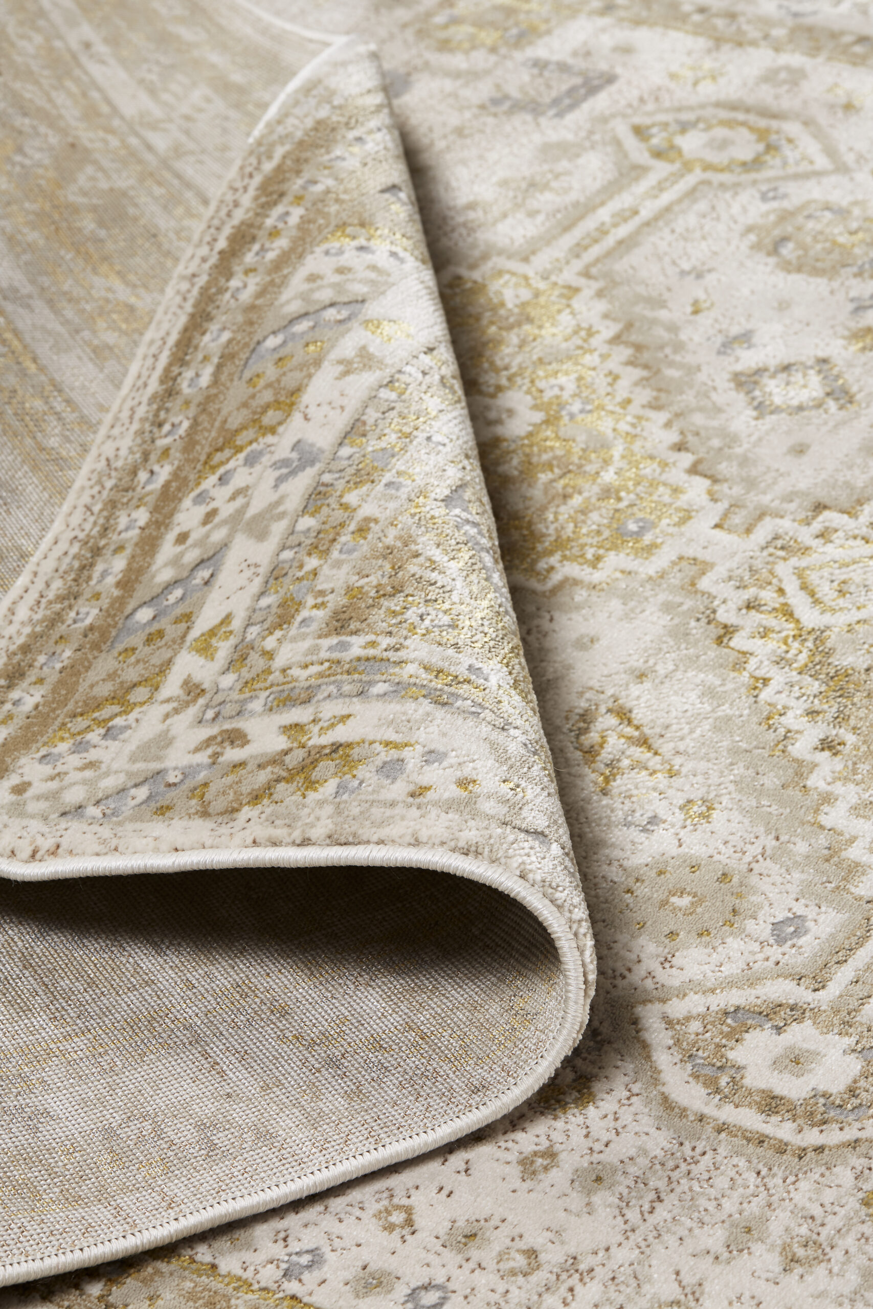 Feizy Aura Modern Persian 3738F Gold/Ivory Area Rug - Image 7