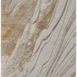 Feizy Aura Modern Abstract 39LLF Ivory/Taupe/Gold Area Rug