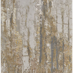 Feizy Aura Modern Abstract 39LMF Ivory/Gold/Brown Area Rug