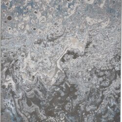 Feizy Azure Modern Watercolor 3405F Ivory/Gray/Blue Area Rug